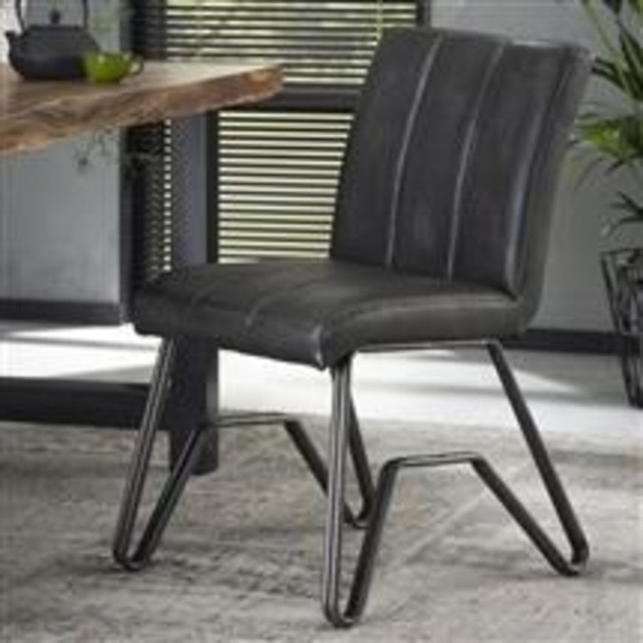 Chaise de salle à manger Digue Anthracite-1