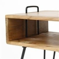 thumb-Table de chevet industrielle Molly Bois d'acacia-4