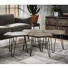 Table basse industrielle Lingard Brown (lot de 4)