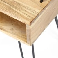 thumb-Table de chevet industrielle Molly Bois d'acacia-5