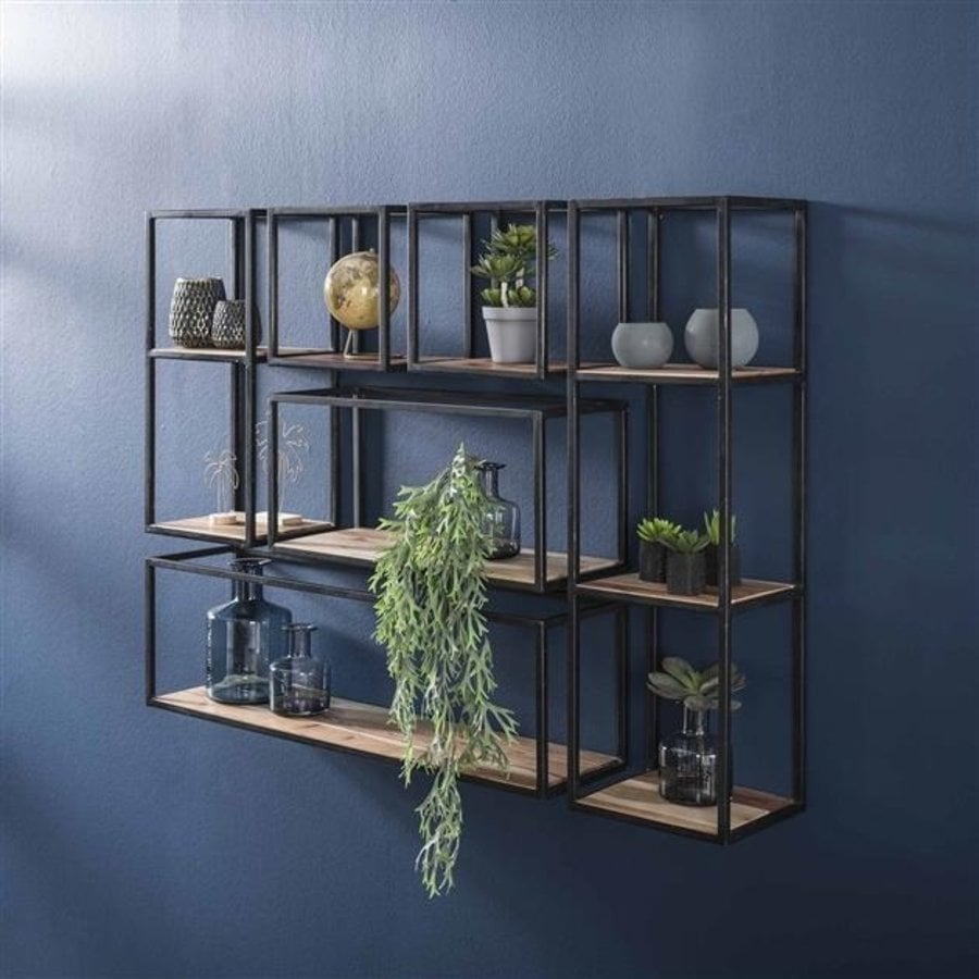 Etagère murale Malleson en bois d'acacia massif de 65 cm de haut-3