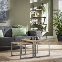 thumb-Table d'appoint industrielle Dudgeon (ensemble de 2)-1