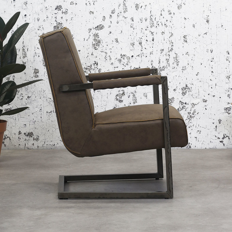 Fauteuil Tyler Marron - Design Moderne-3