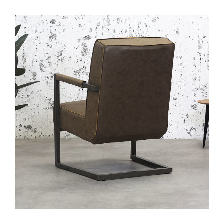 Fauteuil Tyler Marron - Design Moderne-4