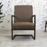 thumb-Fauteuil Tyler Marron - Design Moderne-2