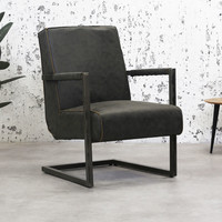 thumb-Fauteuil Tyler Anthracite - Design Moderne-1