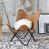 Chaise Papillon Camel - Cuir Suède