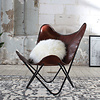 Chaise Papillon Marron - Cuir