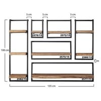 thumb-Etagère murale Jax 20 cm Bois massif-5