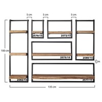 thumb-Etagère murale Jax 65 cm Bois massif-2