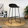 Tabouret de bar moderne Erica noir H76 cm