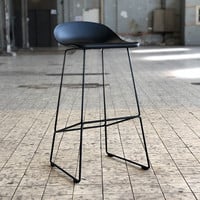 thumb-Tabouret de bar moderne Erica noir H76 cm-2