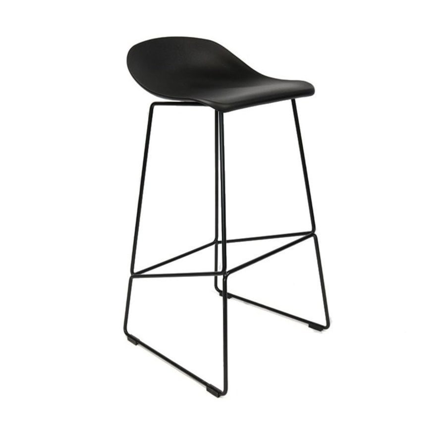 Tabouret de bar moderne Erica noir H76 cm-3