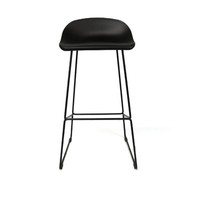 thumb-Tabouret de bar moderne Erica noir H76 cm-5