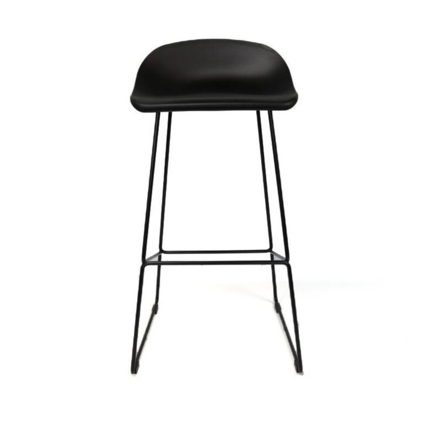 Tabouret de bar moderne Erica noir H76 cm-5