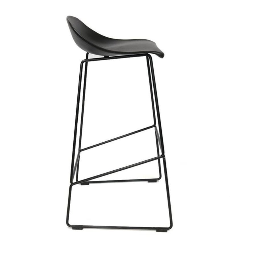 Tabouret de bar moderne Erica noir H76 cm-6