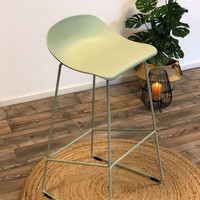 thumb-Tabouret de bar moderne Erica vert H76 cm-2