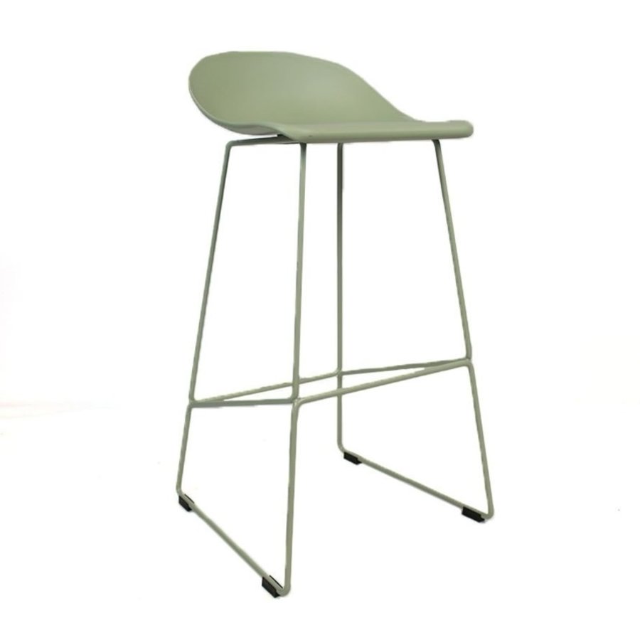 Tabouret de bar moderne Erica vert H76 cm-3