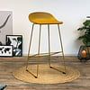 Tabouret de bar moderne Erica jaune H76 cm