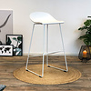 Tabouret de bar moderne Erica blanc H66 cm