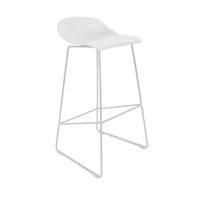 thumb-Tabouret de bar moderne Erica blanc H66 cm-4