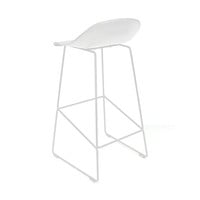 thumb-Tabouret de bar moderne Erica blanc H66 cm-5