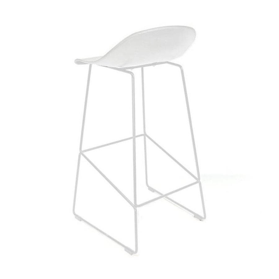 Tabouret de bar moderne Erica blanc H66 cm-5