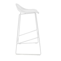 thumb-Tabouret de bar moderne Erica blanc H66 cm-6