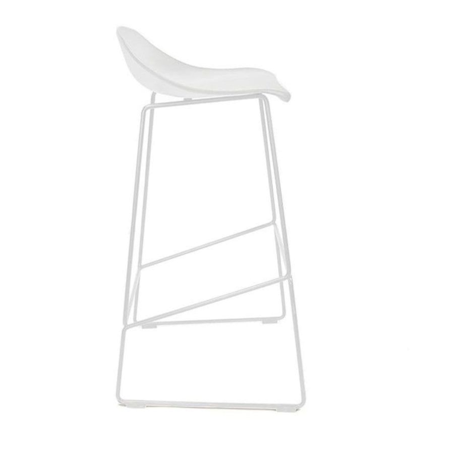 Tabouret de bar moderne Erica blanc H66 cm-6