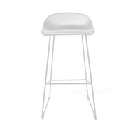 thumb-Tabouret de bar moderne Erica blanc H66 cm-7