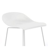 thumb-Tabouret de bar moderne Erica blanc H66 cm-8