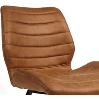 thumb-Chaise de salle à manger industrielle Morris Cognac-7