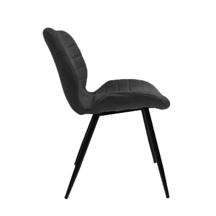 Chaise de salle à manger industrielle Morris Anthracite-8