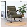 Fauteuil industriel Ivy Cuir vert