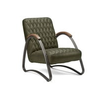 thumb-Fauteuil industriel Ivy Cuir vert-2