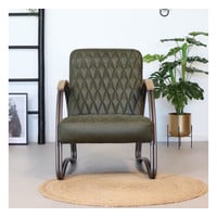 thumb-Fauteuil industriel Ivy Cuir vert-3