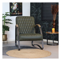 thumb-Fauteuil industriel Ivy Cuir vert-6