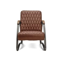 thumb-Fauteuil industriel Ivy Cuir cognac-6