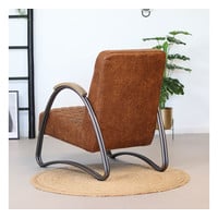 thumb-Fauteuil industriel Ivy Cuir cognac-9