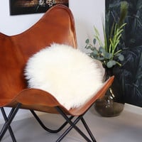 thumb-Chaise Papillon Cuir de Chèvre Cognac-5