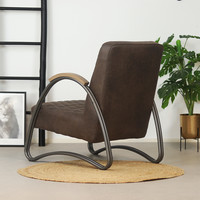 thumb-Fauteuil industriel Ivy Cuir brun-3