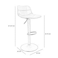 thumb-Tabouret de bar industriel Rocky Cuir Cognac-8