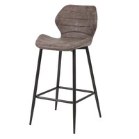 thumb-Tabouret de bar Sterling Cuir PU Marron Foncé-2