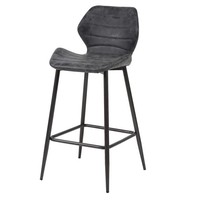 thumb-Tabouret de bar Sterling Cuir PU Noir-3