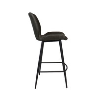 thumb-Tabouret de bar industriel Barrel Anthracite Cuir-9