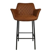 thumb-Tabouret de bar industriel Club Cuir cognac-6