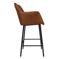 thumb-Tabouret de bar industriel Club Cuir cognac-7