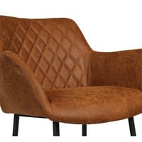 thumb-Tabouret de bar industriel Club Cuir cognac-9