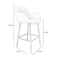 thumb-Tabouret de bar industriel Club Cuir cognac-10