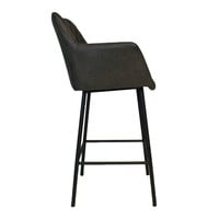 thumb-Tabouret de bar industriel Club Cuir anthracite-7